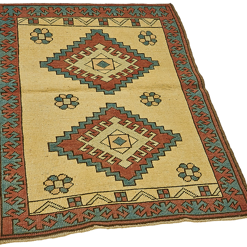 Vintage Turkish Hand-Knotted Rug - 2' 9" x 3' 9" (33" x 45") - K0090951