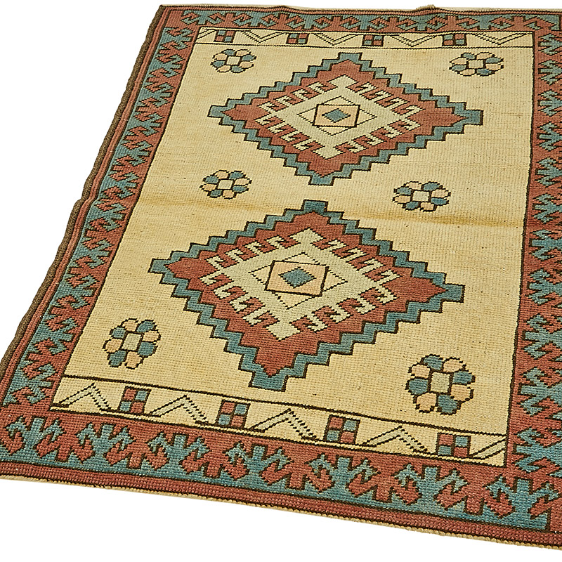 Vintage Turkish Hand-Knotted Rug - 2' 9" x 3' 9" (33" x 45") - K0090951