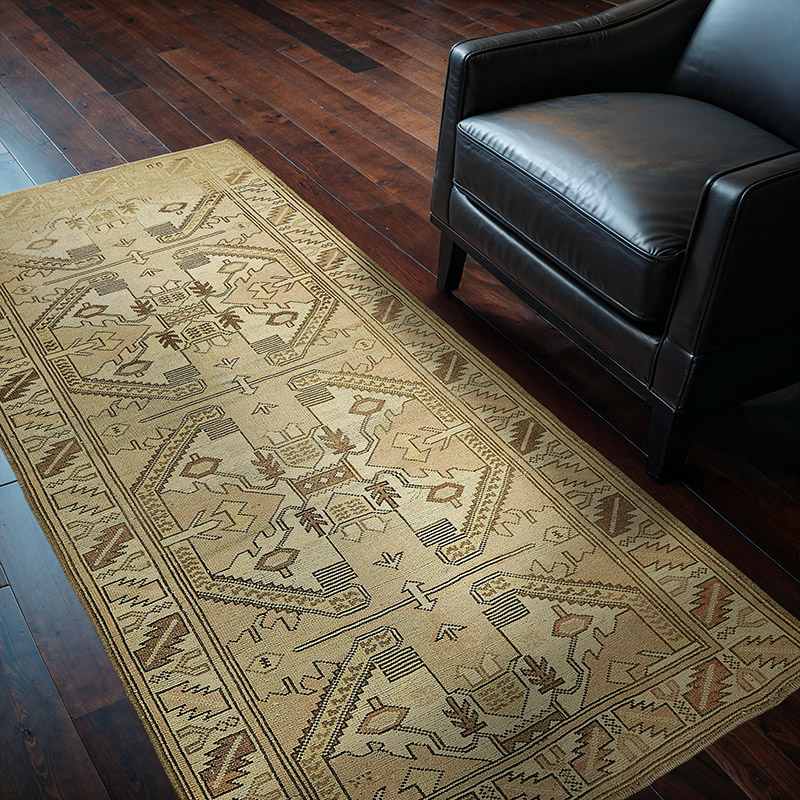 Alfombra Vintage Turca Anudada a Mano - 107 cm x 190 cm - K0090953
