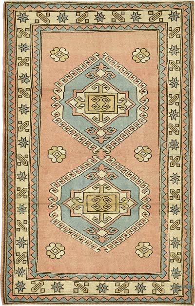 Vintage Turkish Hand-Knotted Rug - 4'  x 6' 3" (48" x 75")