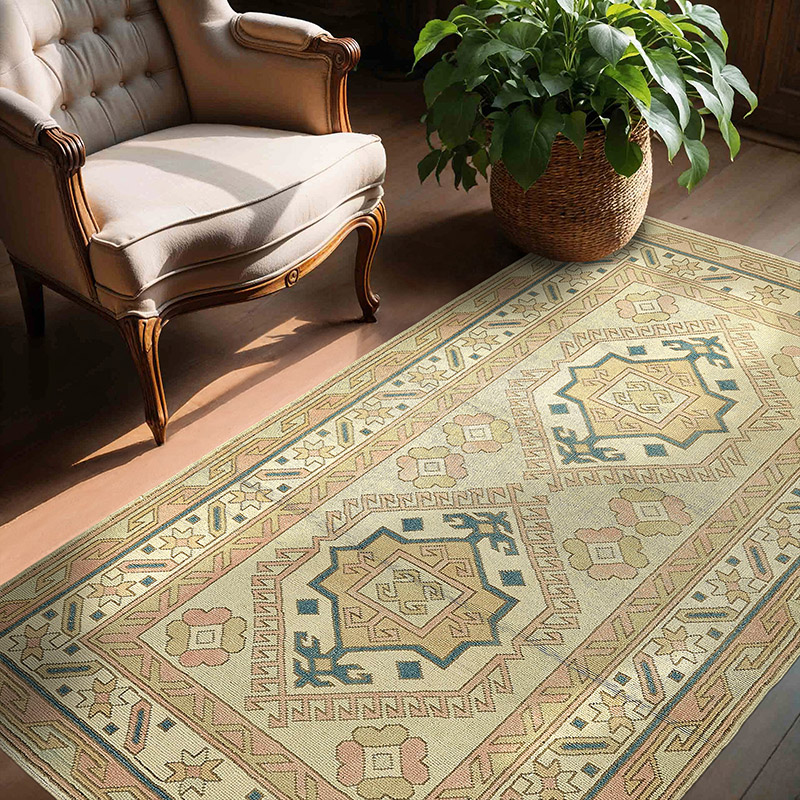 El Dokuma Vintage Halı - 134 cm x 205 cm - K0090957