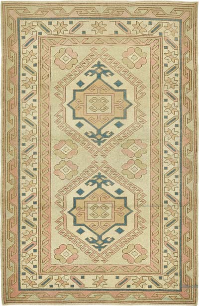 El Dokuma Vintage Halı - 134 cm x 205 cm