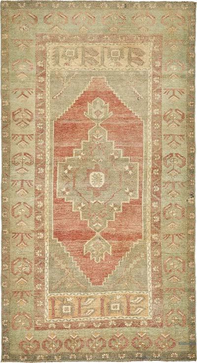 El Dokuma Vintage Halı - 106 cm x 193 cm