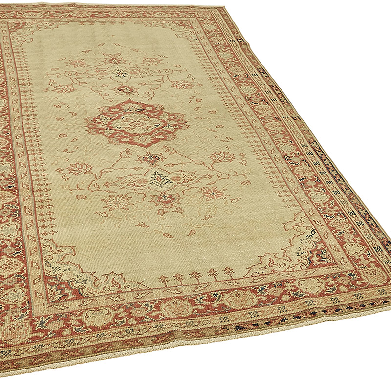 Alfombra Vintage Turca Anudada a Mano - 130 cm x 200 cm - K0090961
