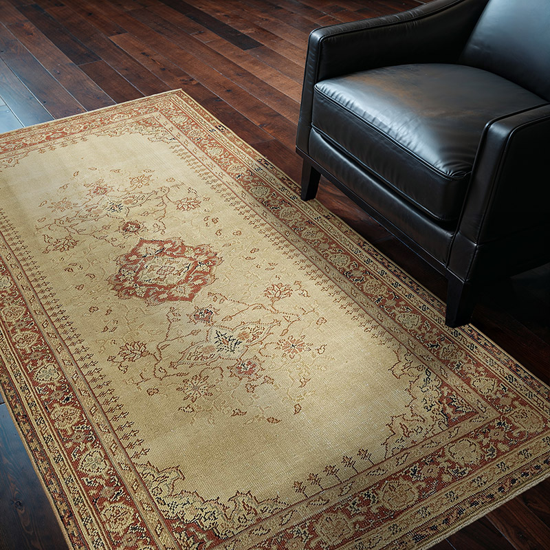 Alfombra Vintage Turca Anudada a Mano - 130 cm x 200 cm - K0090961
