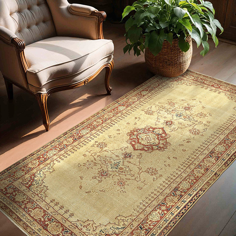 Alfombra Vintage Turca Anudada a Mano - 130 cm x 200 cm - K0090961