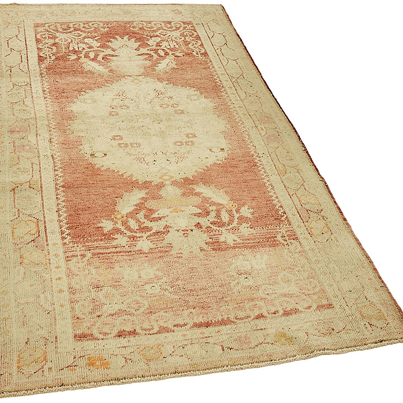 Alfombra Vintage Turca Anudada a Mano - 106 cm x 190 cm - K0090964