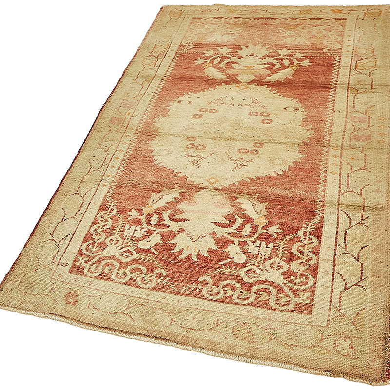 Alfombra Vintage Turca Anudada a Mano - 106 cm x 190 cm - K0090964