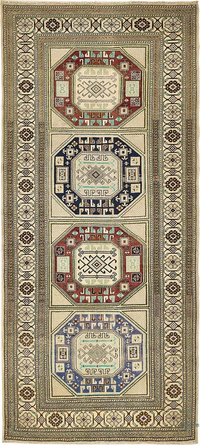 Vintage Turkish Hand-Knotted Rug - 3'  x 6' 11" (36" x 83")