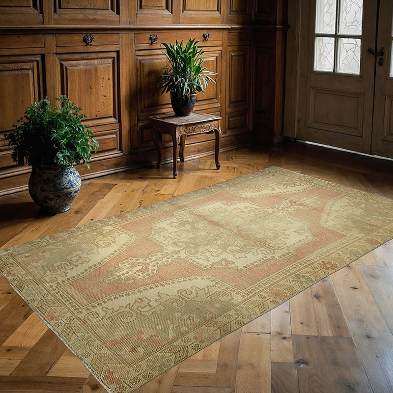 El Dokuma Vintage Halı - 130 cm x 228 cm - K0090967