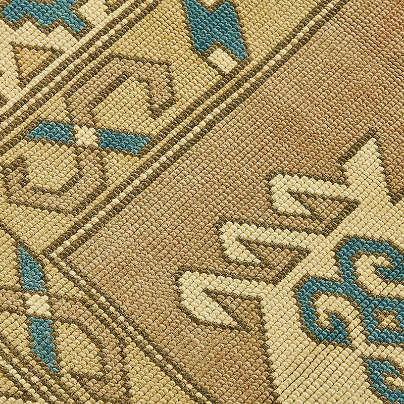 El Dokuma Vintage Halı - 110 cm x 102 cm - K0090968