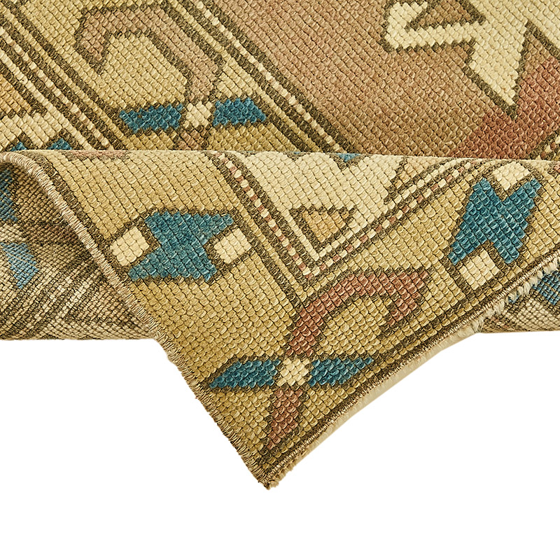 El Dokuma Vintage Halı - 110 cm x 102 cm - K0090968