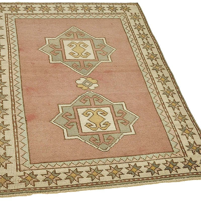Alfombra Vintage Turca Anudada a Mano - 96 cm x 137 cm - K0090969