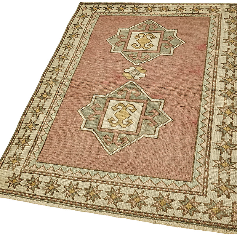 Alfombra Vintage Turca Anudada a Mano - 96 cm x 137 cm - K0090969