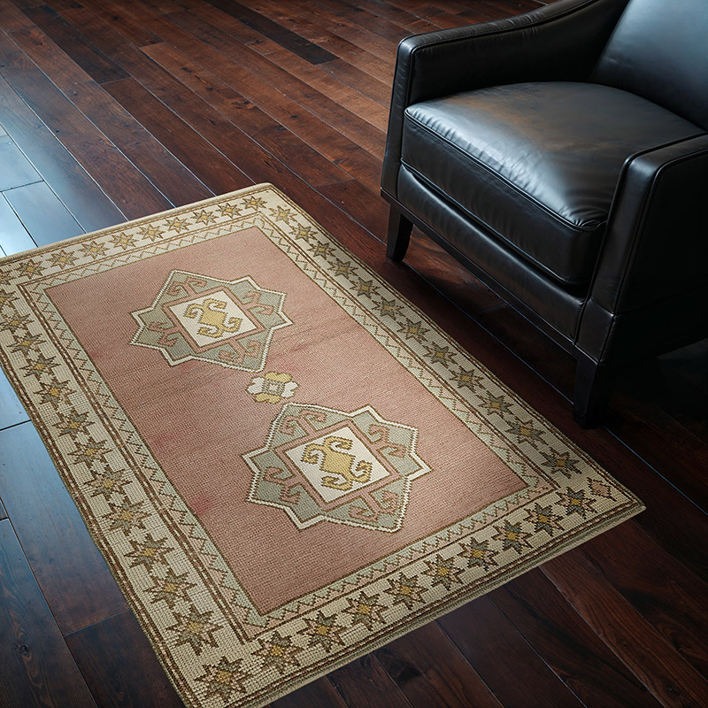 Alfombra Vintage Turca Anudada a Mano - 96 cm x 137 cm - K0090969