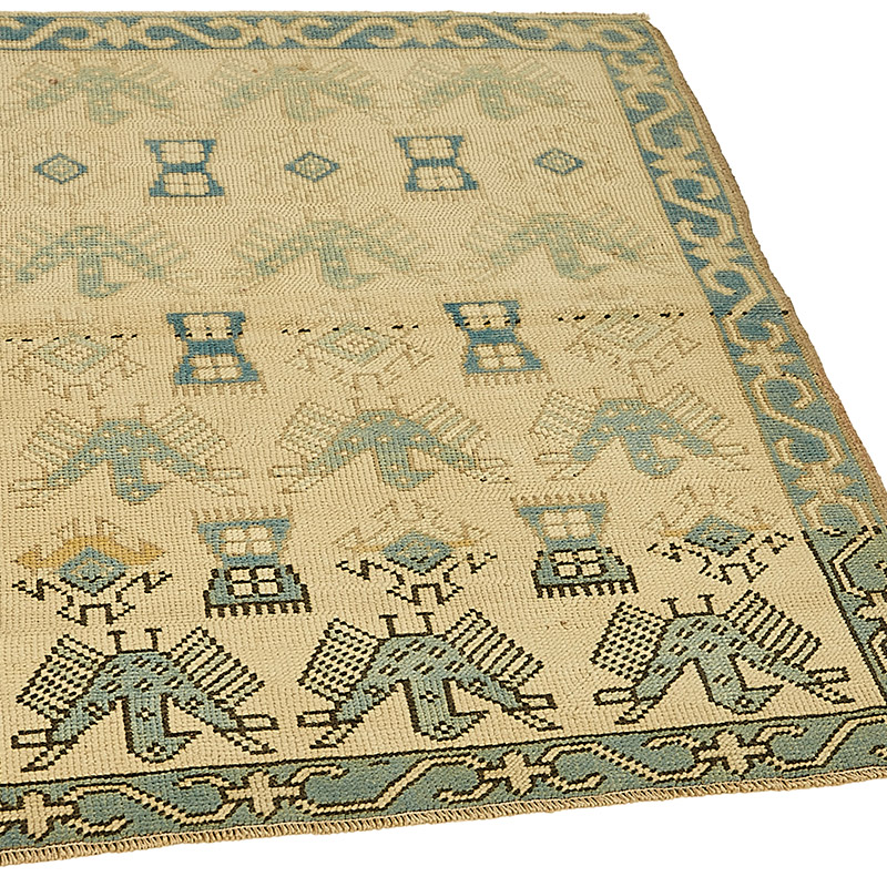 El Dokuma Vintage Halı - 91 cm x 115 cm - K0090970