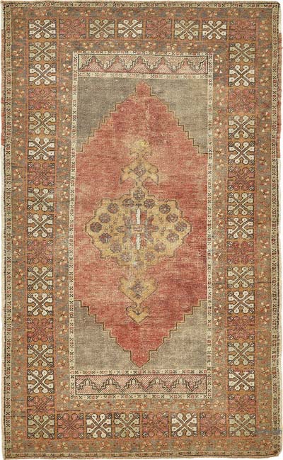 El Dokuma Vintage Halı - 116 cm x 198 cm