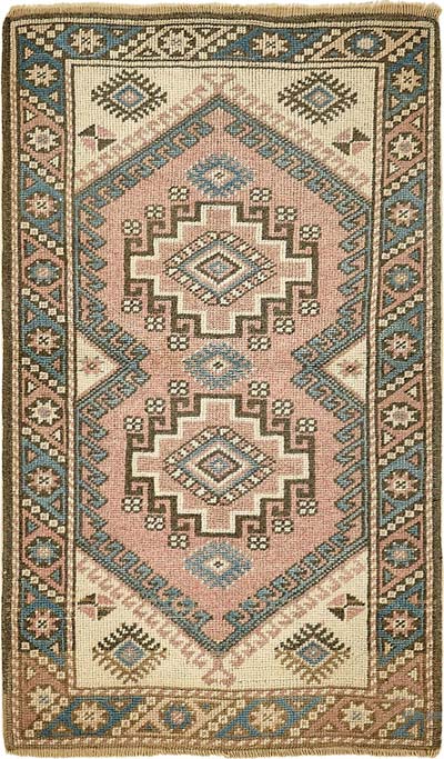 El Dokuma Vintage Halı - 70 cm x 114 cm