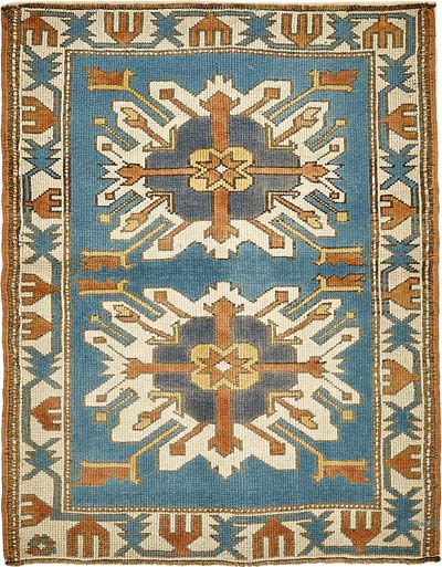 El Dokuma Vintage Halı - 90 cm x 110 cm