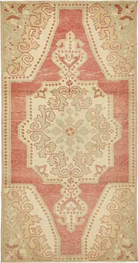 Alfombra Vintage Turca Anudada a Mano - 110 cm x 208 cm