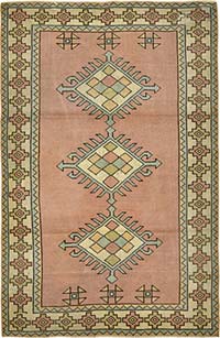 El Dokuma Vintage Hali - 124 cm x 190 cm