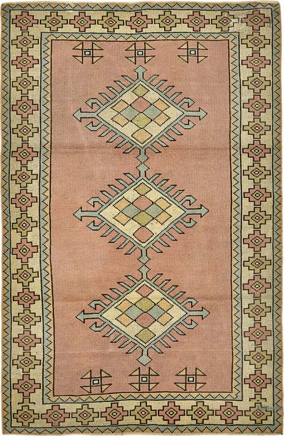 El Dokuma Vintage Halı - 124 cm x 190 cm