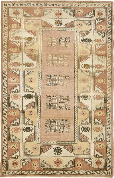 El Dokuma Vintage Halı - 126 cm x 194 cm