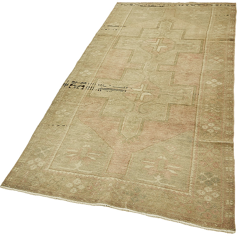 Alfombra Vintage Turca Anudada a Mano - 106 cm x 240 cm - K0090987