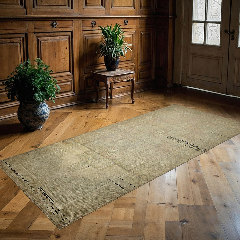 Alfombra Vintage Turca Anudada a Mano - 106 cm x 240 cm - K0090987