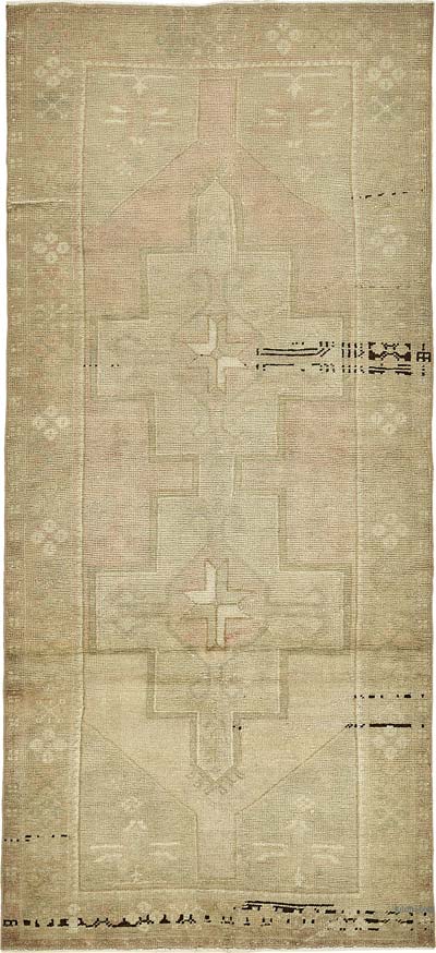 Vintage Turkish Hand-Knotted Rug - 3' 6" x 7' 10" (42" x 94")