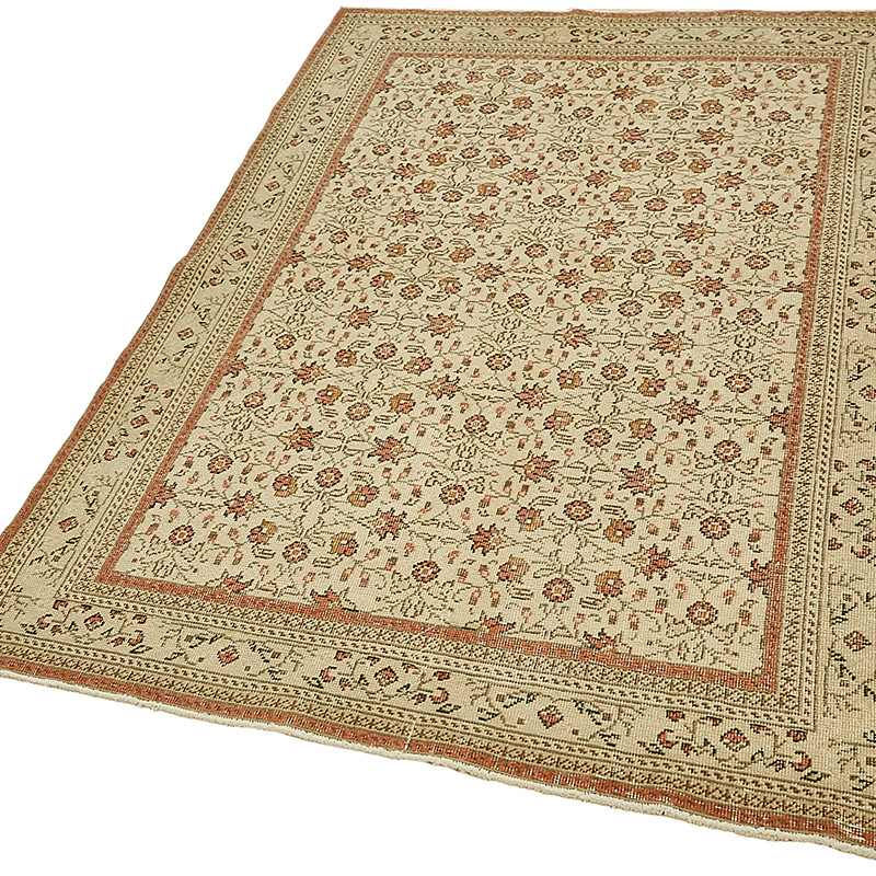 Vintage Turkish Hand-Knotted Rug - 3' 10" x 5' 9" (46" x 69") - K0090989