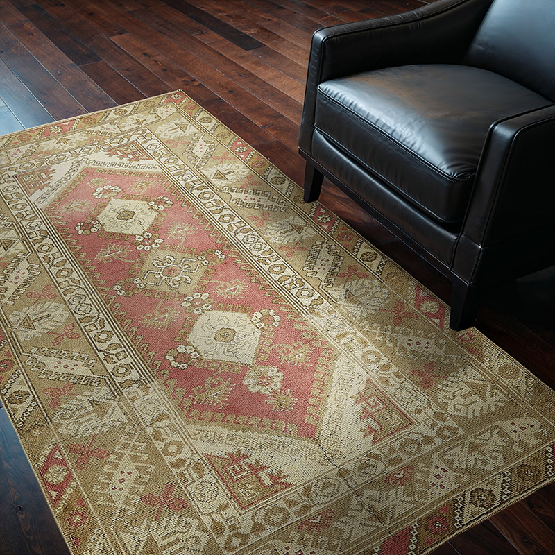 Vintage Turkish Hand-Knotted Rug - 4'  x 6' 3" (48" x 75") - K0090990