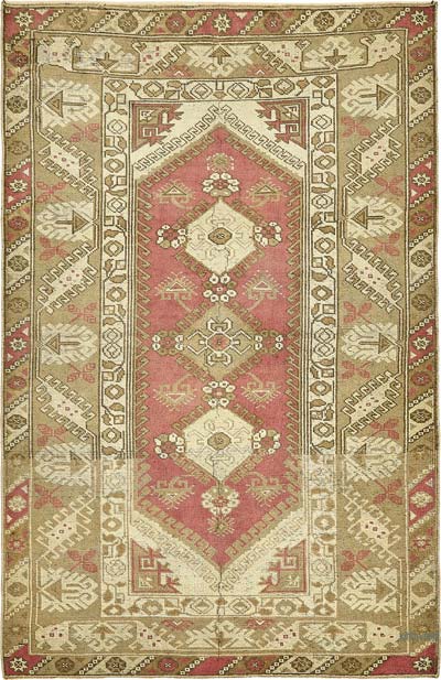 El Dokuma Vintage Halı - 121 cm x 191 cm