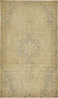 Vintage Turkish Hand-Knotted Rug - 4' 6" x 7' 5" (54" x 89")