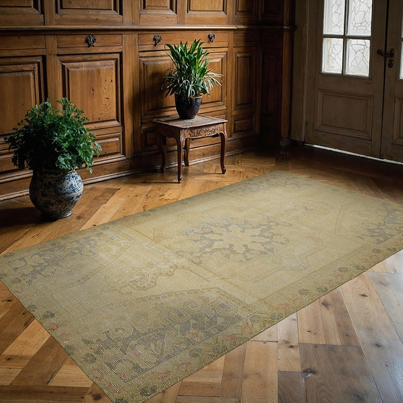 Vintage Turkish Hand-Knotted Rug - 4' 6" x 7' 5" (54" x 89") - K0090991