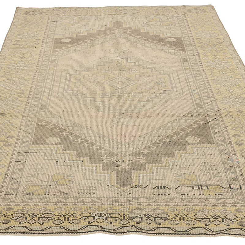 Alfombra Vintage Turca Anudada a Mano - 120 cm x 217 cm - K0090992