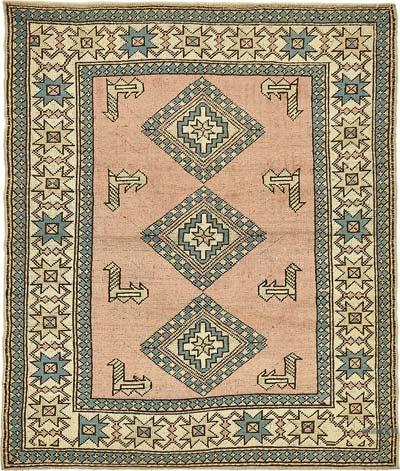 El Dokuma Vintage Halı - 142 cm x 167 cm