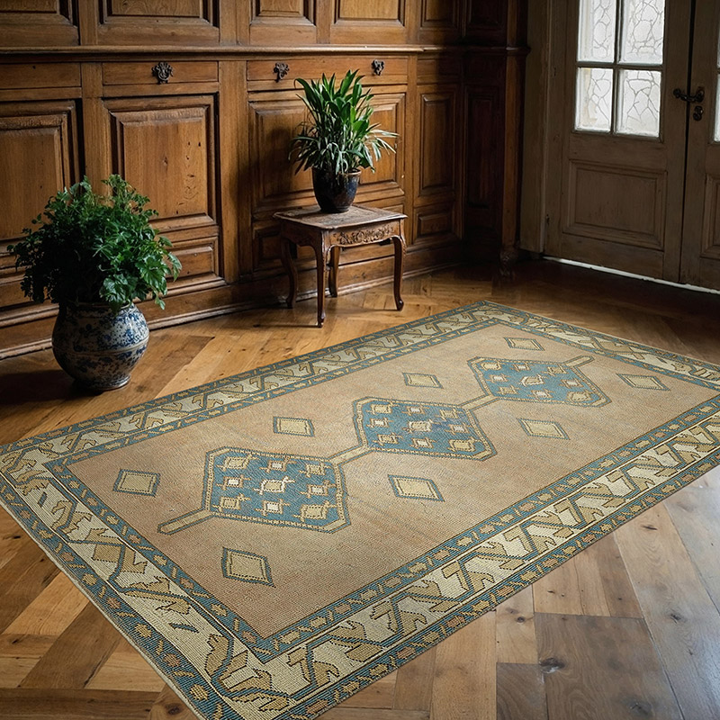 El Dokuma Vintage Halı - 145 cm x 220 cm - K0090994