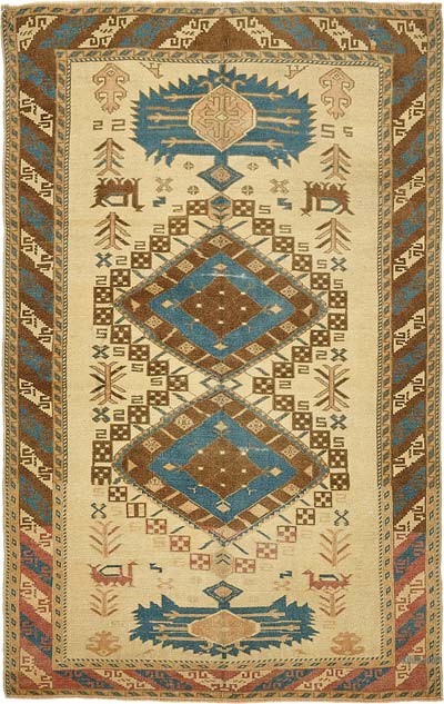 El Dokuma Vintage Halı - 122 cm x 188 cm