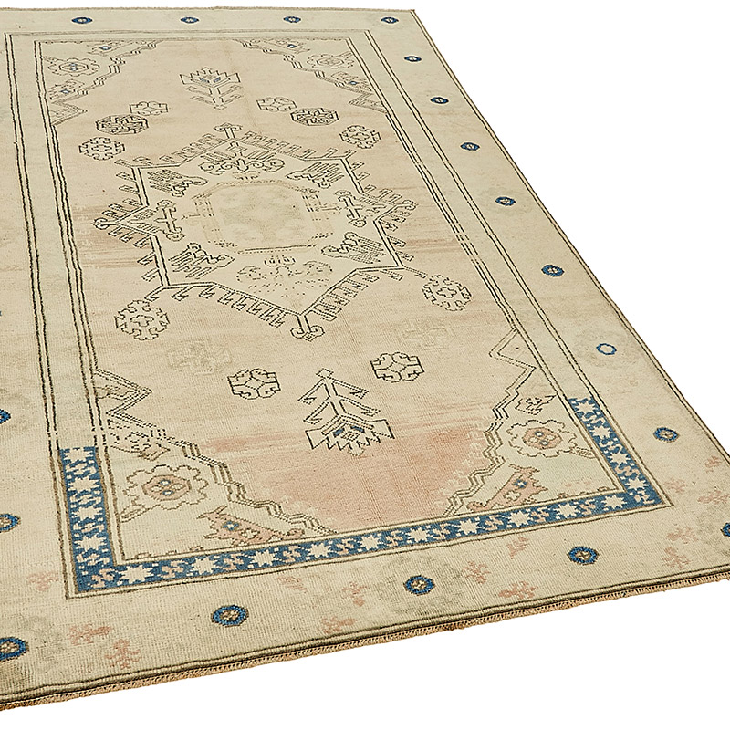 El Dokuma Vintage Halı - 142 cm x 227 cm - K0090998