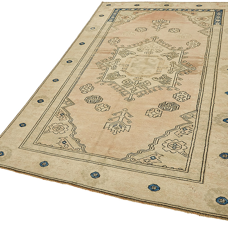 El Dokuma Vintage Halı - 142 cm x 227 cm - K0090998
