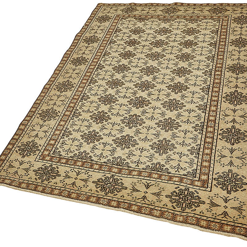 Alfombra Vintage Turca Anudada a Mano - 118 cm x 175 cm - K0090999