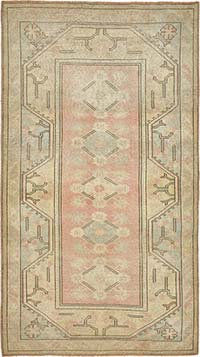 Alfombra Vintage Turca Anudada a Mano - 124 cm x 214 cm