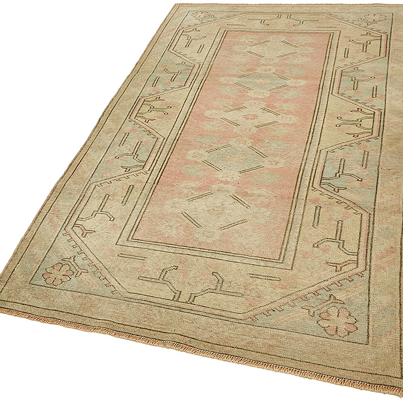 Vintage Turkish Hand-Knotted Rug - 4' 1" x 7'  (49" x 84") - K0091003