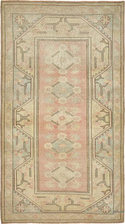 El Dokuma Vintage Halı - 124 cm x 214 cm