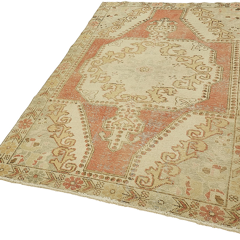 Vintage Turkish Hand-Knotted Rug - 4' 6" x 7'  (54" x 84") - K0091005