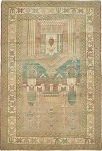 Alfombra Vintage Turca Anudada a Mano - 142 cm x 210 cm