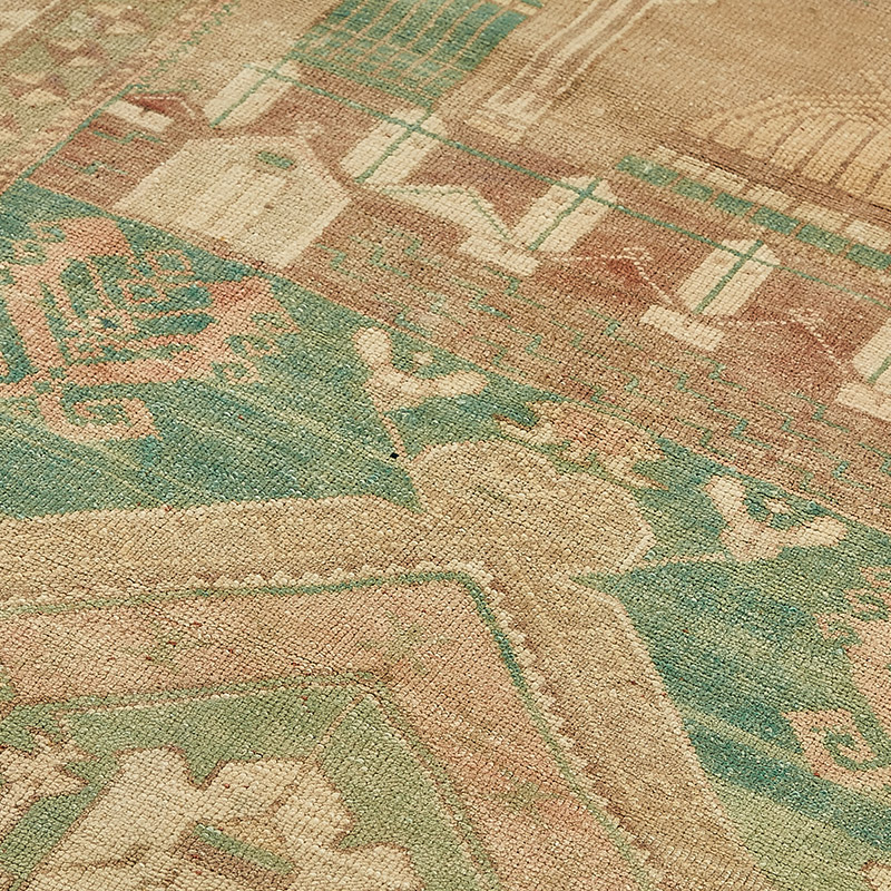 Alfombra Vintage Turca Anudada a Mano - 142 cm x 210 cm - K0091006
