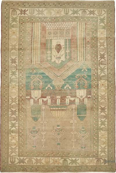 El Dokuma Vintage Halı - 142 cm x 210 cm