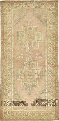 El Dokuma Vintage Halı - 121 cm x 250 cm